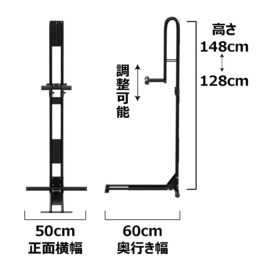 サイクルロッカーCS700BKのサイズは省スペース